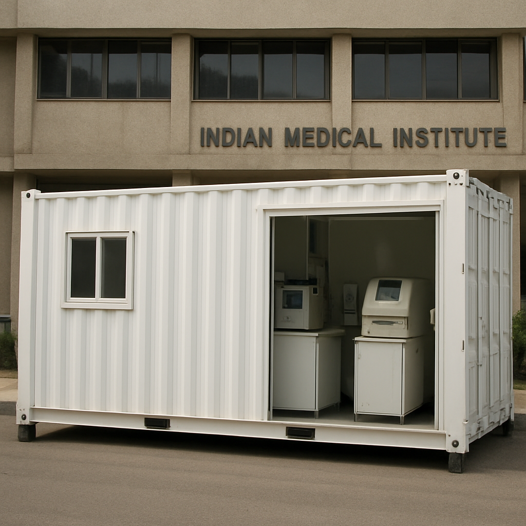 Container-based mobile diagnostic laboratory unit